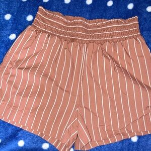 ⭐️⭐️ a new day High Waist Copper colored Striped Shorts - size XS